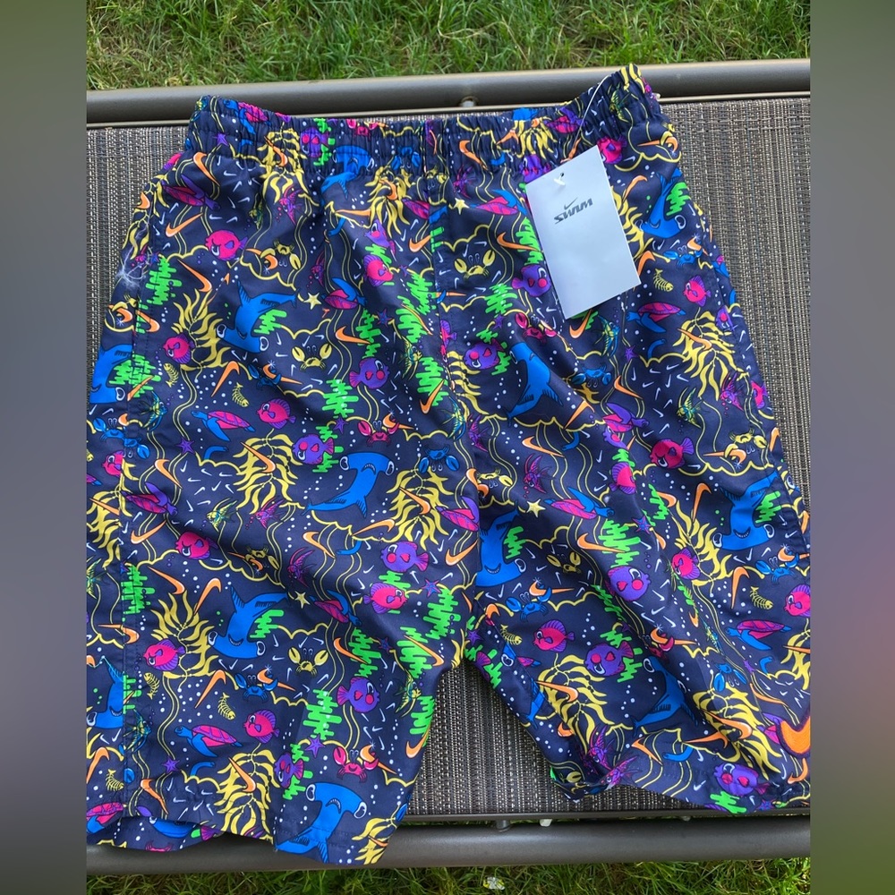 Nike boys swim trunk size XL Brand New with tags. Colorful ocean design